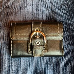 Authentic Coach Black Leather Wallet